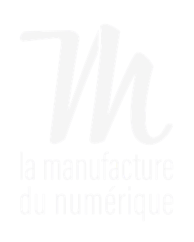 Logo La manufacture du numérique en blanc